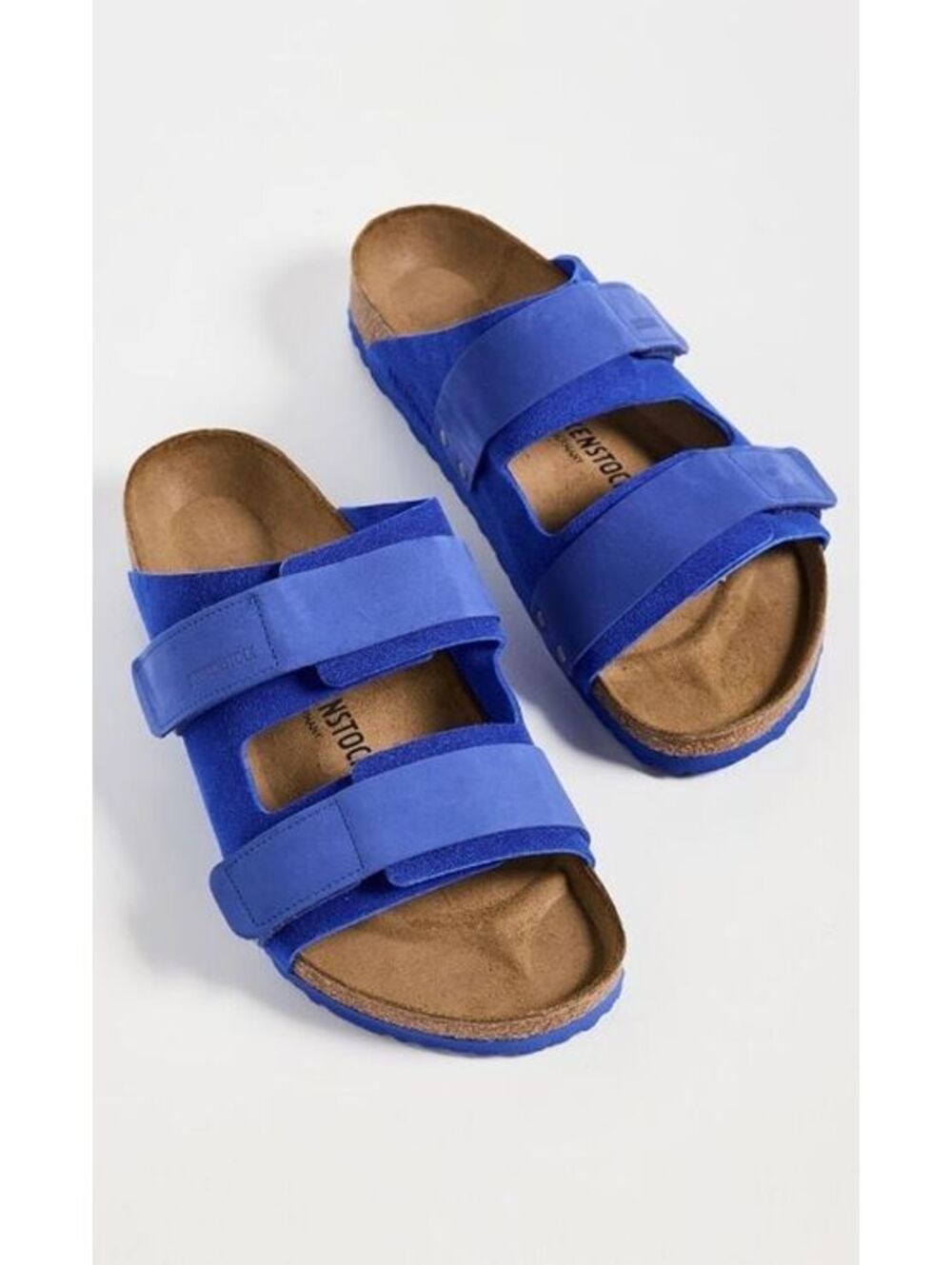 Size 9 - Men's Birkenstock Uji Nubuck Suede Sandals Ultra Blue